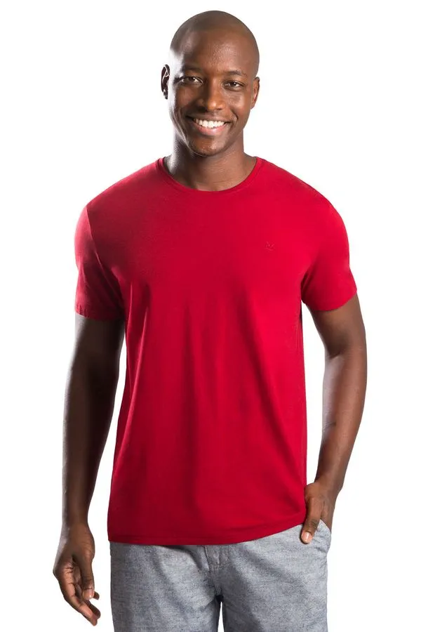 T-Shirt Básica Premium Pima Vermelho Escuro VERMELHO ESCURO/P