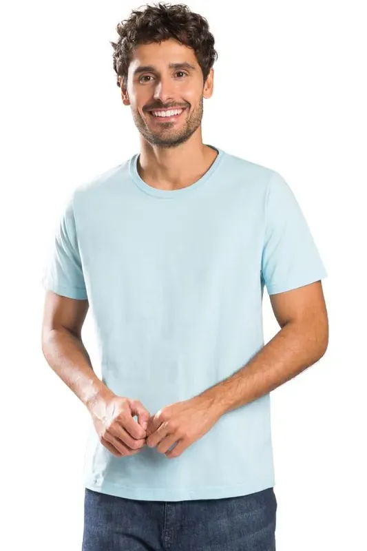 T-Shirt Básica Color Fit Azul Clara AZUL CLARA/G