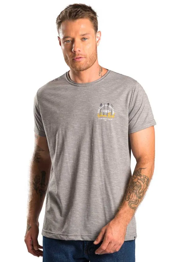 T-Shirt Estampada Flamê Fiado Wanna Rock Grafite GRAFITE/P