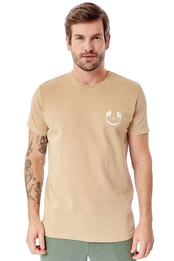 T-Shirt Estampada Stone Smile Khaki KHAKI/GG