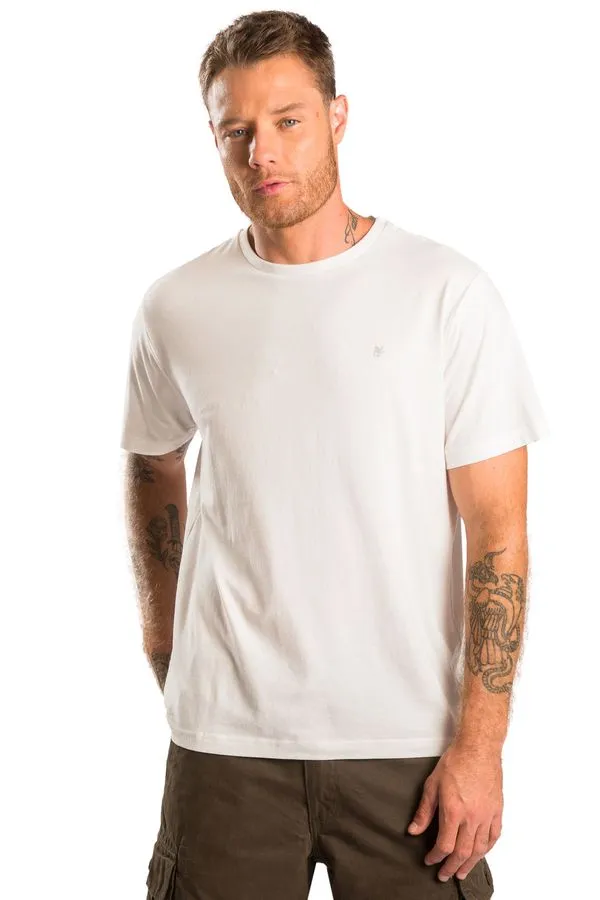 T-Shirt Básica Premium Modal Spandex Off White OFF WHITE/P