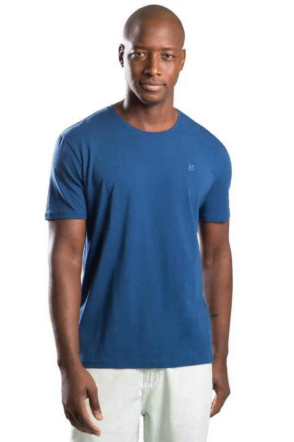 T-Shirt Básica Premium Pima Azul Escuro AZUL ESCURO/P
