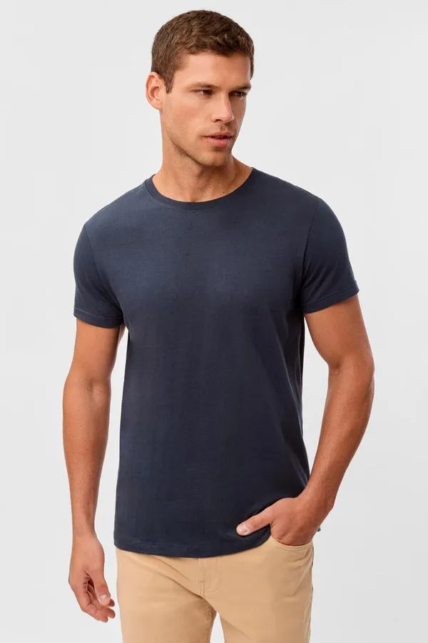 T-Shirt Básica Premium Fit Sem Costura Lateral Chumbo CHUMBO/GG