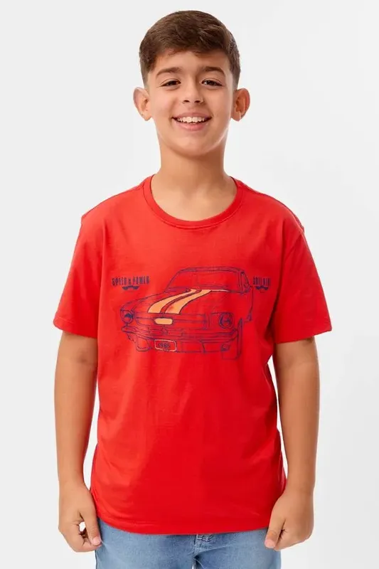 T-Shirt Infantil Estampada Car Vermelha VERMELHA/06