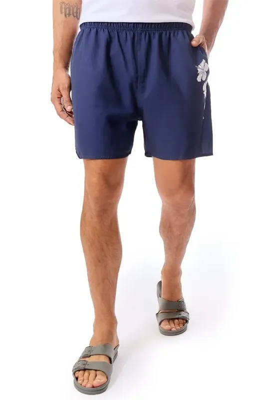 Short Estampado Flex Hawai Flower Azul Marinho AZUL MARINHO/P