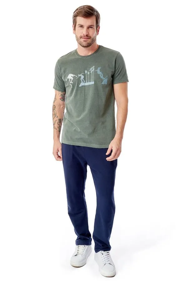 T-Shirt Estampada Stone Maneuvers Verde Militar VERDE MILITAR/P