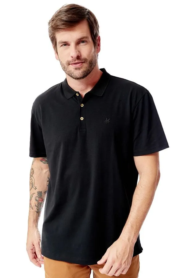Polo Especial Pima Spandex Preta PRETA/P
