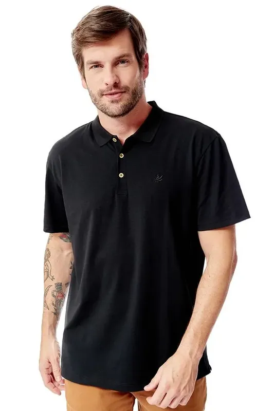 Polo Especial Pima Spandex Preta PRETA/GG