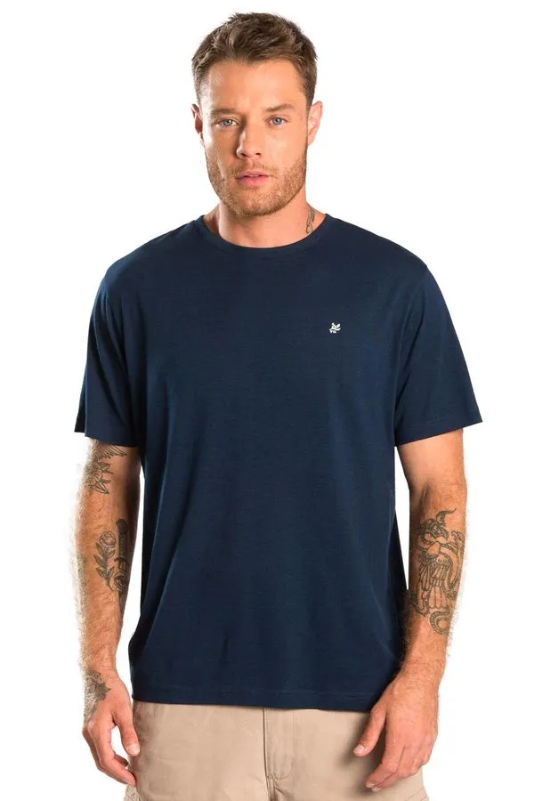 T-Shirt Básica Premium Modal Spandex Azul Marinho AZUL MARINHO/GGG
