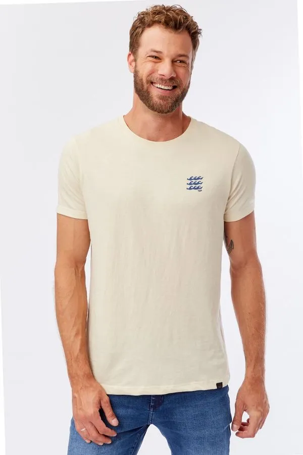 T-Shirt Estampada Premium Fit Sem Costura Lateral Off White OFF WHITE/P