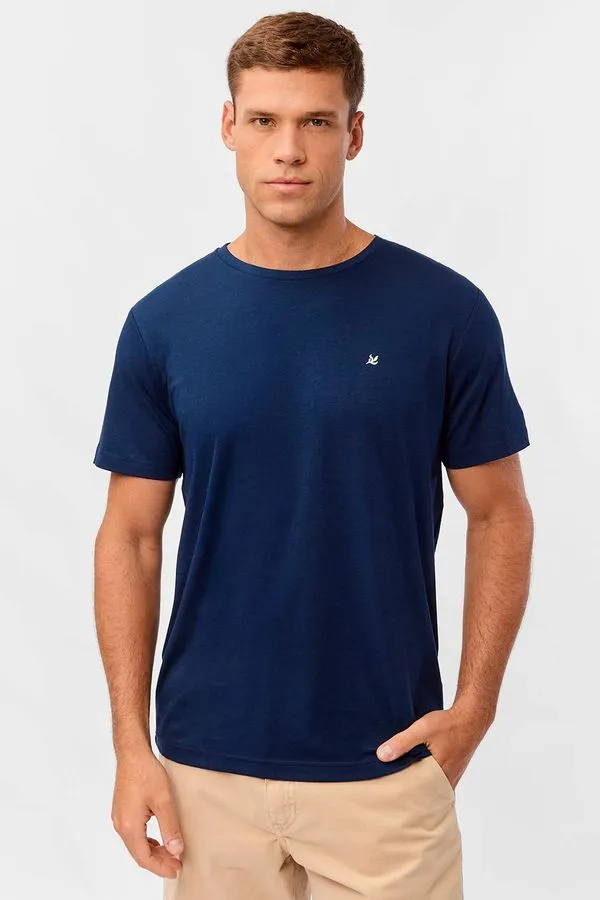 T-Shirt Básica Premium Modal Spandex Azul Marinho AZUL MARINHO/P