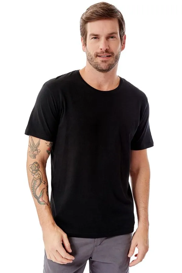 T-Shirt Básica Premium Jersey Preto PRETO/G