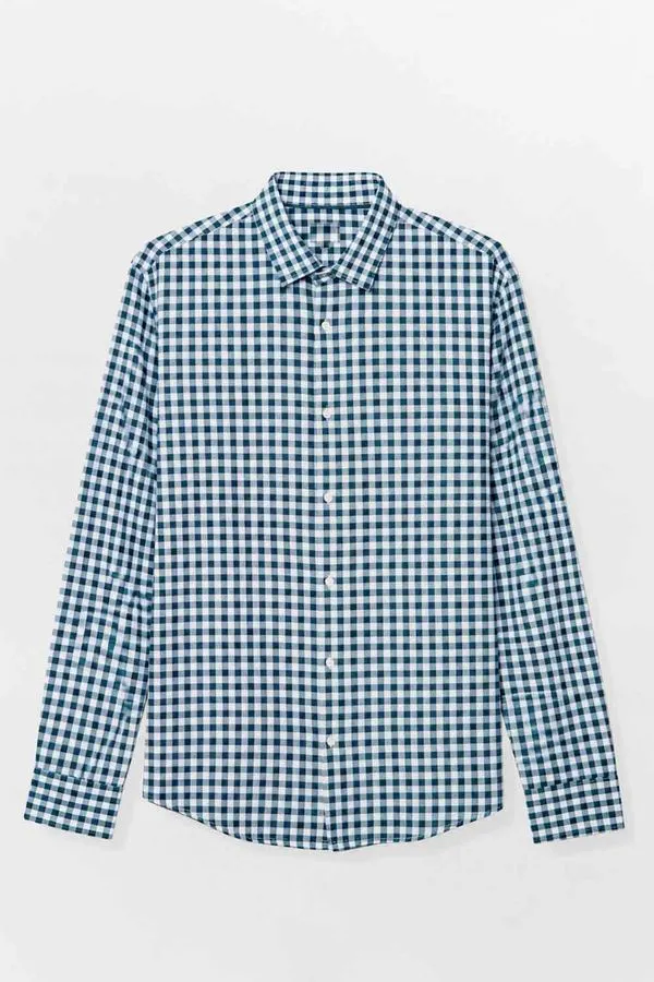 Camisa Xadrez Vichy Azul Jeans AZUL JEANS/P