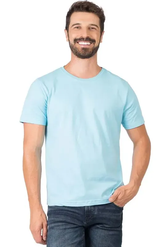 T-Shirt Básica Fit Azul Claro Azul Claro/G