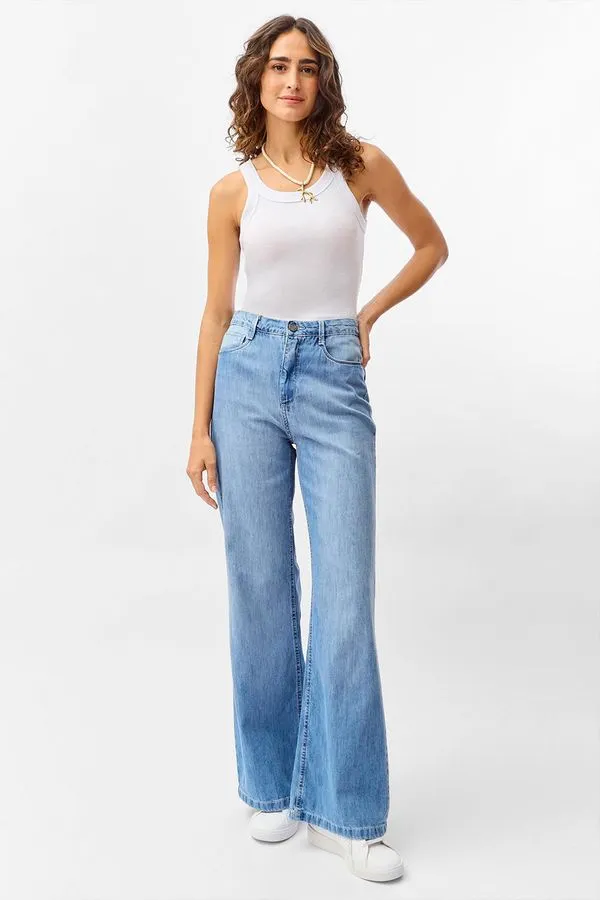 Calça Jeans Wide Leg Destroyer destroyer/40