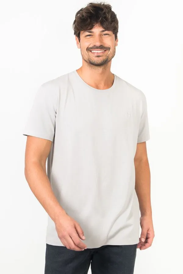 T-Shirt Básica Premium Pima Cinza CINZA/G