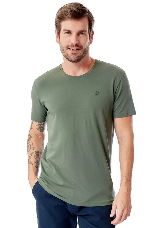 T-Shirt Básica Premium Pima Verde VERDE/GG