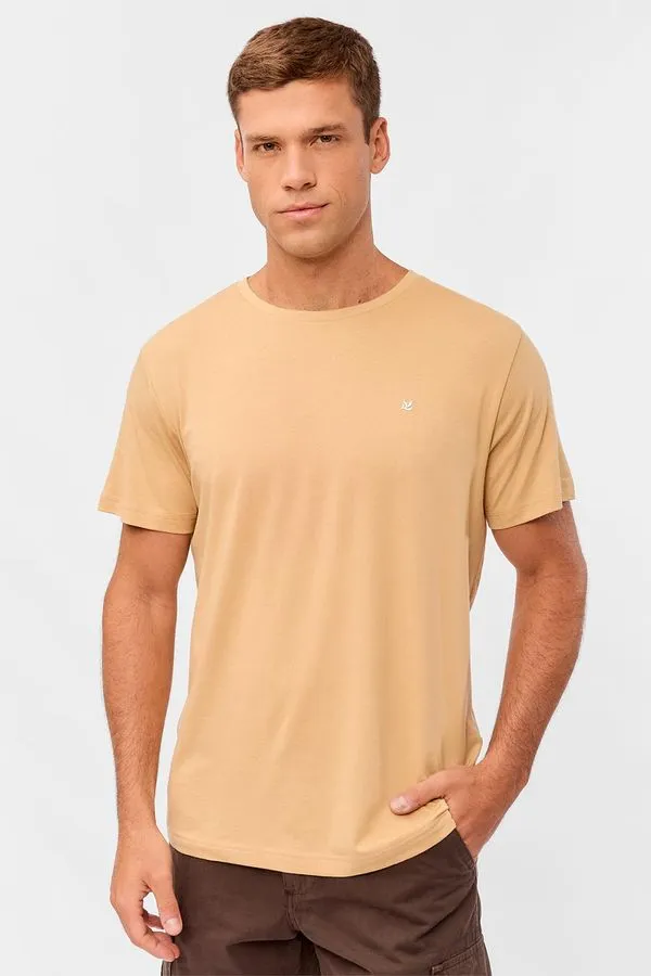 T-Shirt Básica Premium Modal Spandex Khaki KHAKI/GG
