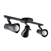 Spot de sobrepor trilho base redonda 3 lâmpadas preto Spiralle Startec