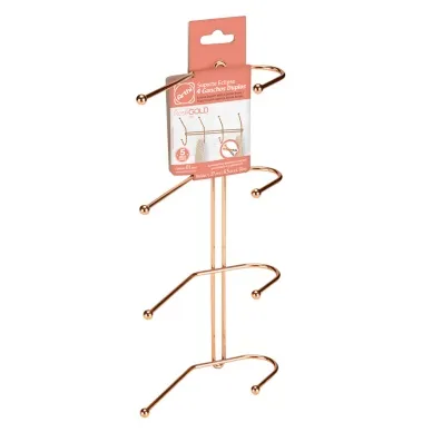 Suporte Eclipse c/ 4 Ganchos Duplos Rose Gold Arthi
