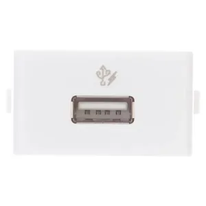 Módulo Tomada Carregador Usb 1a 127 220v Tipo A 1m Branco Lunare Schneider