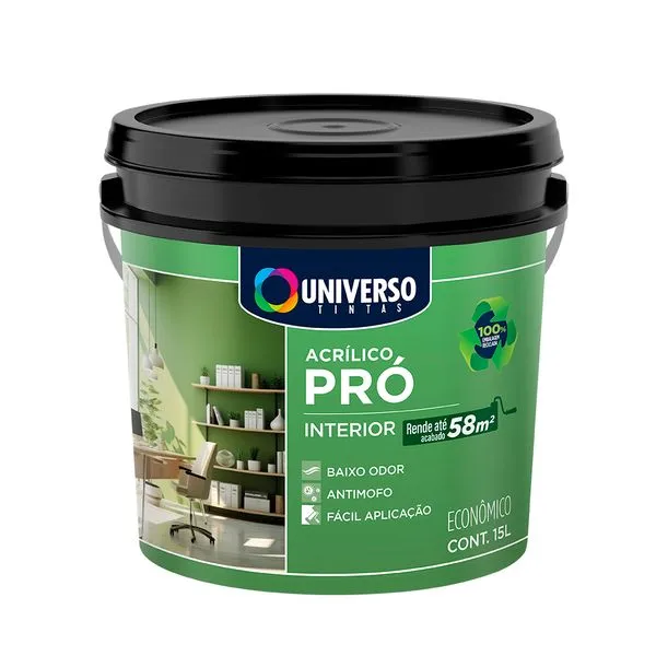 Tinta Acrilico Pro Camurca Balde 15 Litros Universo