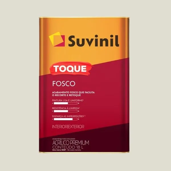 Tinta Premium Acrílica Fosco Toque 18L Suvinil Tinta Premium Acrílica Fosco Toque Gelo 18L Suvinil