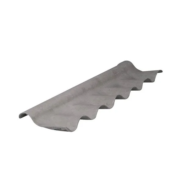 Telha cumeeria de fibrocimento 110x53cm 6mm Articulada superior cinza Brasilit