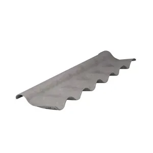 Telha cumeeria de fibrocimento 110x53cm 6mm Articulada superior cinza Brasilit