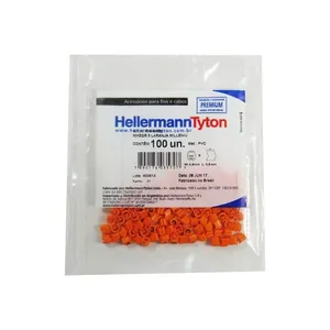 Identificador De Cabos MHG 2/5 Num 3 Com 100un Laranja Hellermanntyton