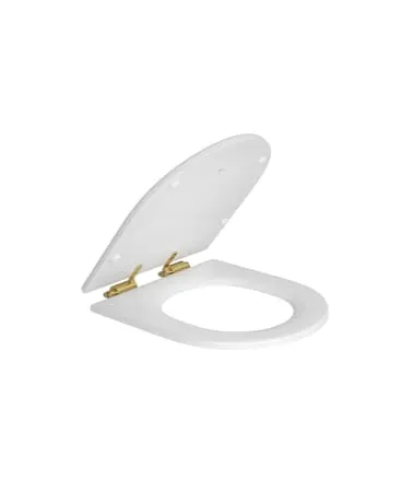 Assento Poliéster Slow Close Com Microban Para Bacias Carrara / Duna / Lk / Level / Nuova Branco / Gold Deca