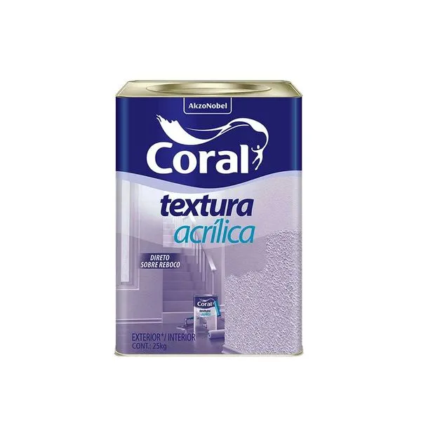 Textura Acrílica para Parede Branco 25kg Coral