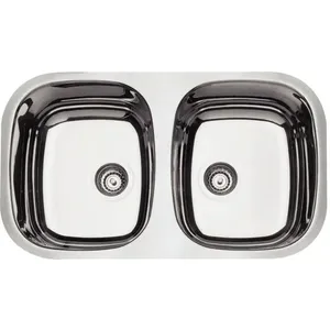 Cuba para Embutir Dupla Tramontina Isis 34L Inox Alto Brilho 77x45cm Grande Pia Cozinha Gourmet