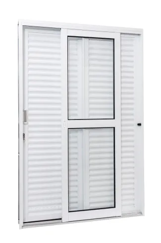 Porta Correr Venez 3F Vidro Liso Qualitysol 142X215 Esq Br Ramassol