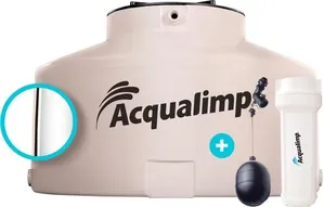 Caixa D'Água Polietileno Acqualimp Água Limpa com Acessórios 1750L