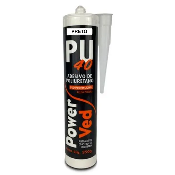 Selante Adesivo Pu 40 Preto 350G Powerved
