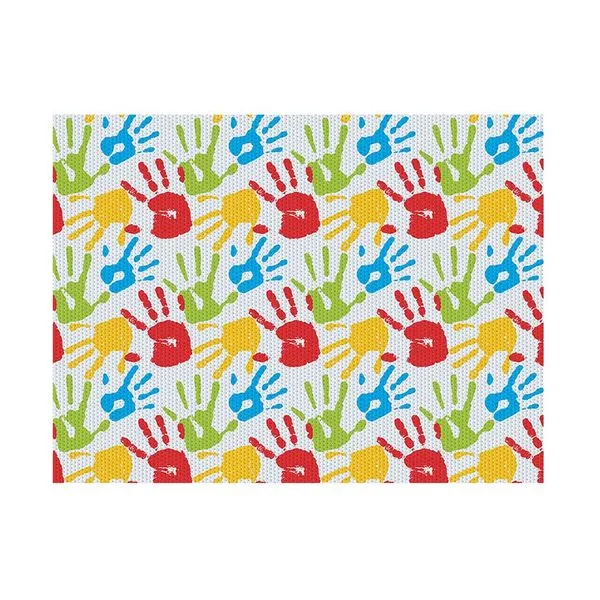 Passadeira PVC 130cm x 1 metro Brisa Infantil palma da mão Kapazi