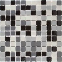 Pastilha Ecologic Cinza Mesclado Natural 2,5x2,5cm Peça 30x30cm Bold Royal Grés