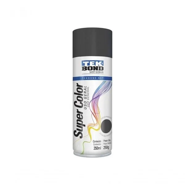 Tinta Spray Tekbond Uso Geral Grafite 350Ml/250G C/6 Pcs