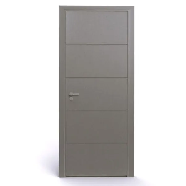 Kit Porta Pronta Colmeia Mdf Hidro Resistente Com Friso Direita 82Cm Cor Gianduia Rocha Porta