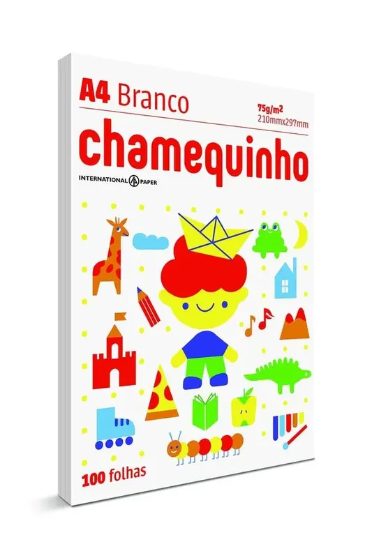 Papel Sulfite Chamex Chamequinho A4 Branco 75g com 100 Folhas
