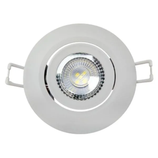 Spot LED de Embutir Authentic Redondo Branco 3W Bivolt Avant Spot de LED Authentic Embutir Redondo 3W 250 Lúmens Luz Amarela