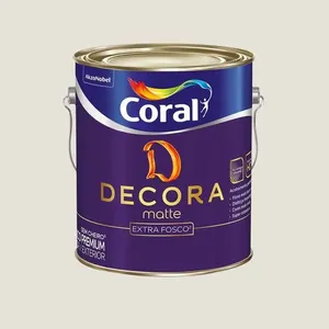Tinta Premium Acrílica Fosco Decora 3,6L Coral Tinta Premium Acrílica Fosco Decora Branco Gatinho 3,6L Coral