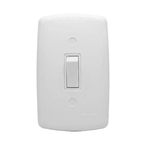 Conjunto Interruptor Simples Branco 4x2 Monaco Dicompel