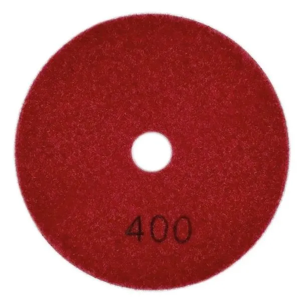 Disco Diamantado de Polimento Brilho d'Água G400 Cortag 100mm Vermelho Disco Diamantado De Polimento Brilho D'água G400 Vermelho Cortag