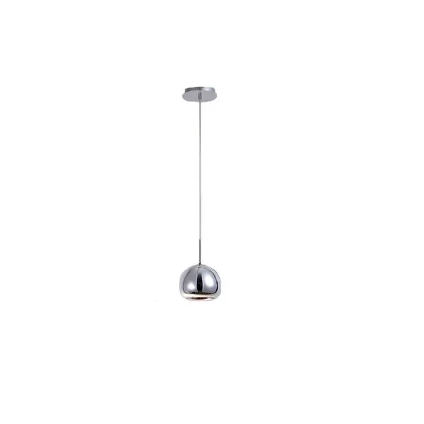 Pendente de vidro cabo ajustável de 170cm cromado espelhado Felix Altaluce