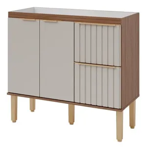 Balcão de Cozinha Ágata 114cm Freijó/Off White Mgm Móveis