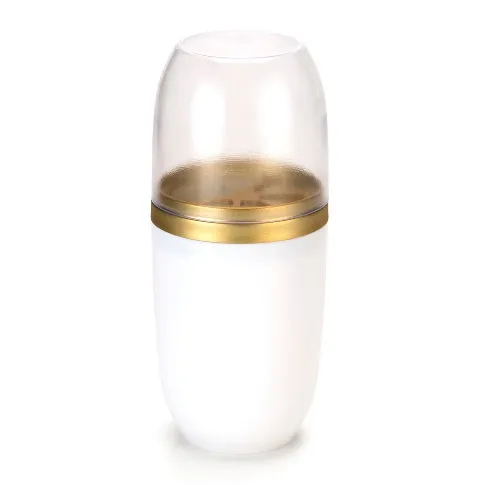 Porta Escovas Pasta C Tp 500Ml Transp Bco Dourad Fosco