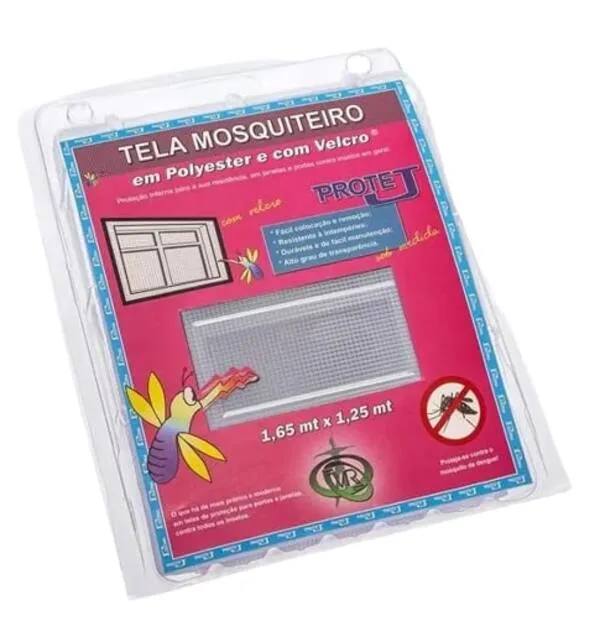 Kit Tela Mosquiteira com Velcro Victoria Reggia Kit Tela Mosquiteira com Velcro 1,25x1,65m Branca