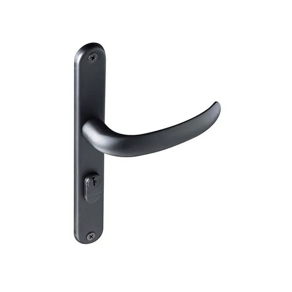 Fechadura externa de aço zamac Concept com espelho preta Pado Fechadura Zm Concept Perfil Esp 603-22 Externa Pt Pado